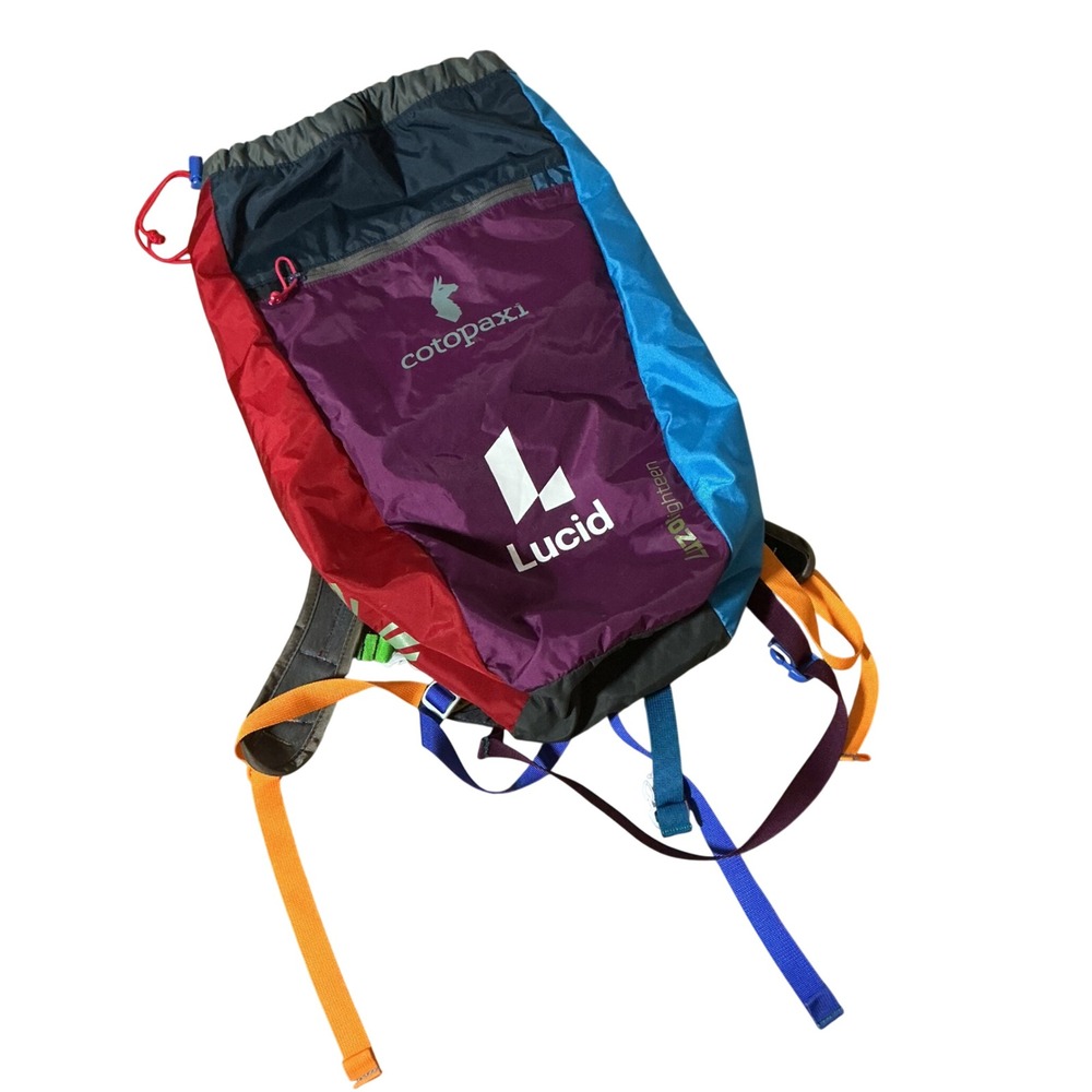Cotopaxi Luzon 18L Daypack Lucid Logo Purple Red Blue Ripstop Nylon Backpack